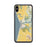 Custom iPhone XS Max Moss Landing California Map Phone Case in Woodblock