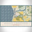 Moss Landing California Map Print Landscape Orientation in Woodblock Style With Shaded Background