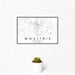 12x18 Moultrie Georgia Map Print Landscape Orientation in Classic Style With Small Cactus Plant in White Planter