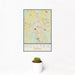 12x18 Moultrie Georgia Map Print Portrait Orientation in Woodblock Style With Small Cactus Plant in White Planter
