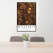 24x36 Moultrie Georgia Map Print Portrait Orientation in Ember Style Behind 2 Chairs Table and Potted Plant