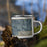 Right View Custom Moultrie Georgia Map Enamel Mug in Afternoon on Grass With Trees in Background