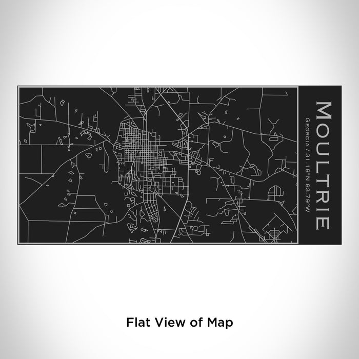 Rendered View of Moultrie Georgia Map Engraving on 17oz Stainless Steel Insulated Cola Bottle in Black