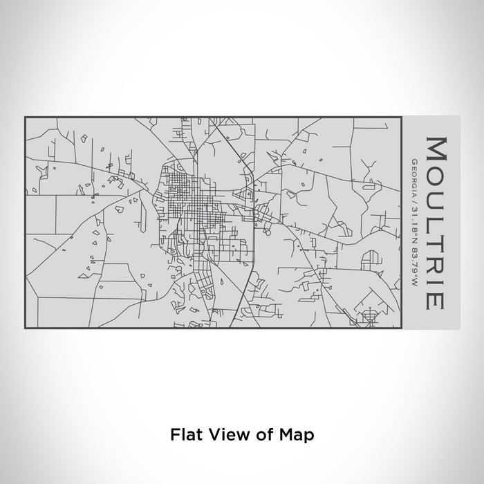 Rendered View of Moultrie Georgia Map Engraving on 17oz Stainless Steel Insulated Cola Bottle
