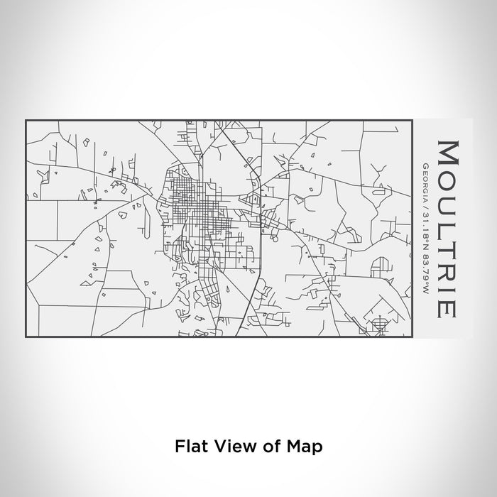 Rendered View of Moultrie Georgia Map Engraving on 17oz Stainless Steel Insulated Cola Bottle in White