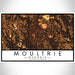 Moultrie Georgia Map Print Landscape Orientation in Ember Style With Shaded Background