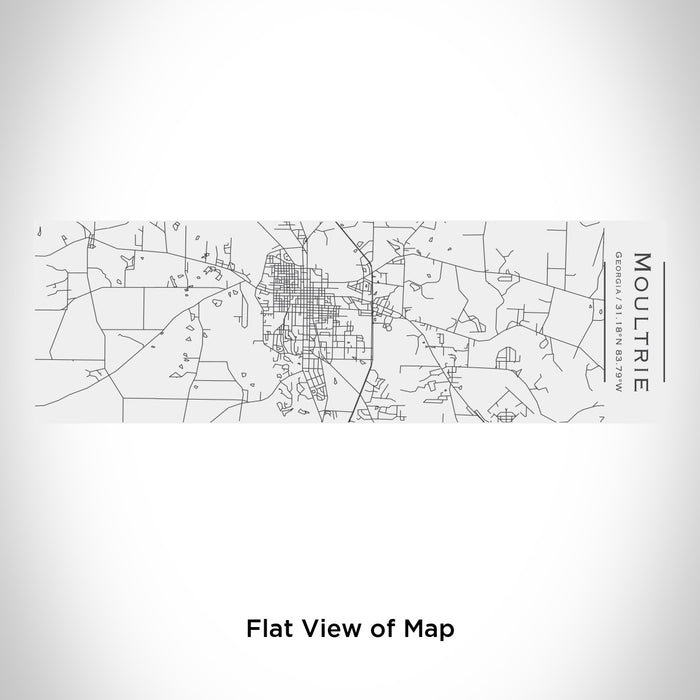 Rendered View of Moultrie Georgia Map Engraving on 10oz Stainless Steel Insulated Cup with Sliding Lid in White