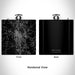 Rendered View of Moultrie Georgia Map Engraving on 6oz Stainless Steel Flask in Black