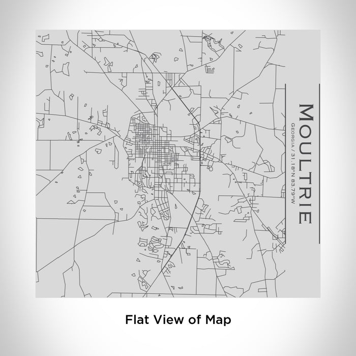 Rendered View of Moultrie Georgia Map Engraving on 17oz Stainless Steel Insulated Tumbler