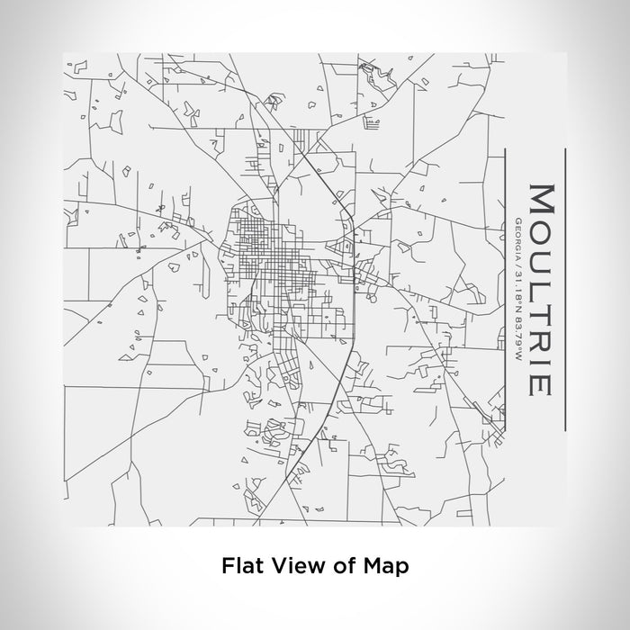 Rendered View of Moultrie Georgia Map Engraving on 17oz Stainless Steel Insulated Tumbler in White