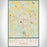 Moultrie Georgia Map Print Portrait Orientation in Woodblock Style With Shaded Background