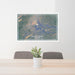 24x36 Mount Adams Washington Map Print Lanscape Orientation in Afternoon Style Behind 2 Chairs Table and Potted Plant