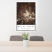 24x36 Mount Adams Washington Map Print Portrait Orientation in Ember Style Behind 2 Chairs Table and Potted Plant