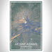 Mount Adams Washington Map Print Portrait Orientation in Afternoon Style With Shaded Background