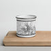 Front View Custom Mount Adams Washington Map Enamel Mug in Classic on Cutting Board
