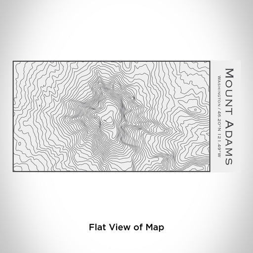 Rendered View of Mount Adams Washington Map Engraving on 17oz Stainless Steel Insulated Cola Bottle in White