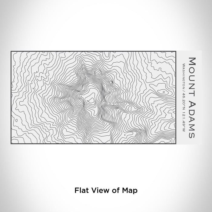 Rendered View of Mount Adams Washington Map Engraving on 17oz Stainless Steel Insulated Cola Bottle in White