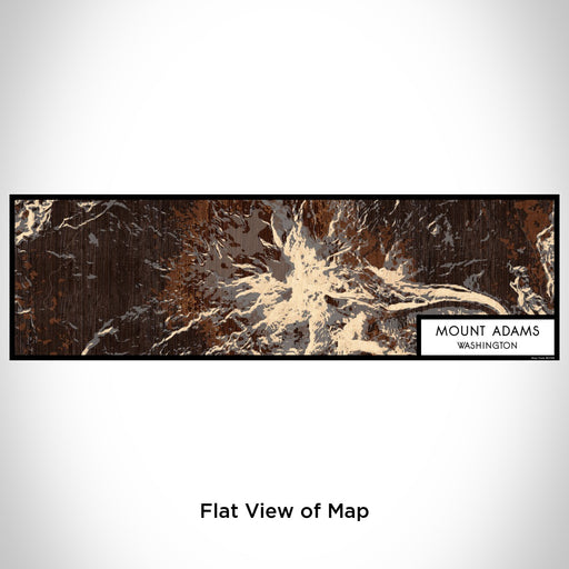 Flat View of Map Custom Mount Adams Washington Map Enamel Mug in Ember