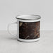 Left View Custom Mount Adams Washington Map Enamel Mug in Ember