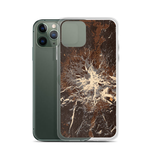 Custom Mount Adams Washington Map Phone Case in Ember on Table with Laptop and Plant