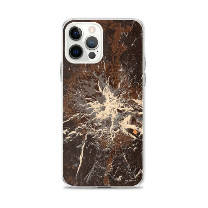 Custom Mount Adams Washington Map iPhone 12 Pro Max Phone Case in Ember