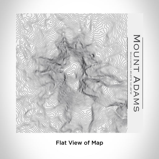 Rendered View of Mount Adams Washington Map Engraving on 17oz Stainless Steel Insulated Tumbler in White