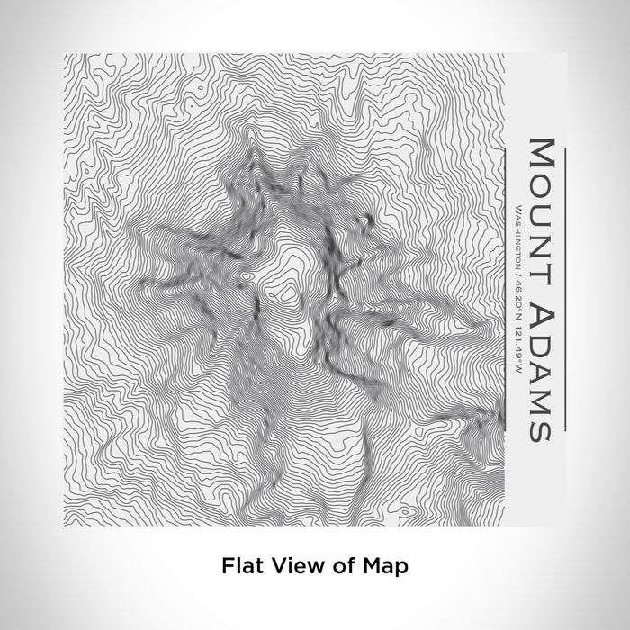 Rendered View of Mount Adams Washington Map Engraving on 17oz Stainless Steel Insulated Tumbler in White