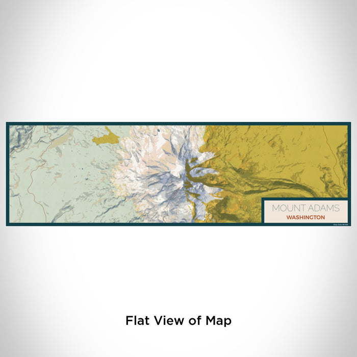 Flat View of Map Custom Mount Adams Washington Map Enamel Mug in Woodblock