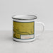 Right View Custom Mount Adams Washington Map Enamel Mug in Woodblock
