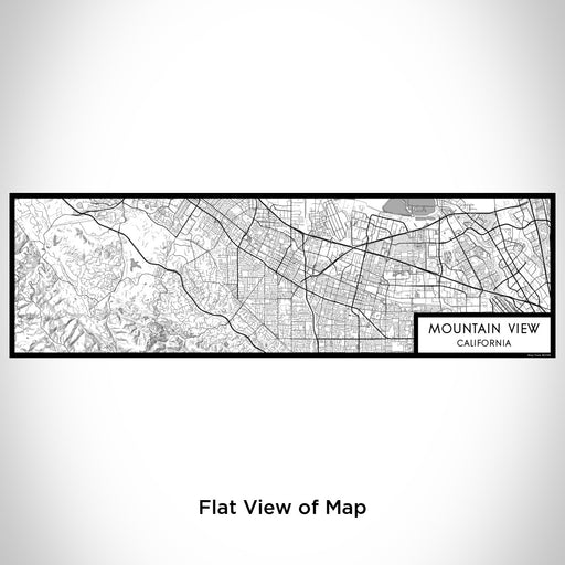 Flat View of Map Custom Mountain View California Map Enamel Mug in Classic