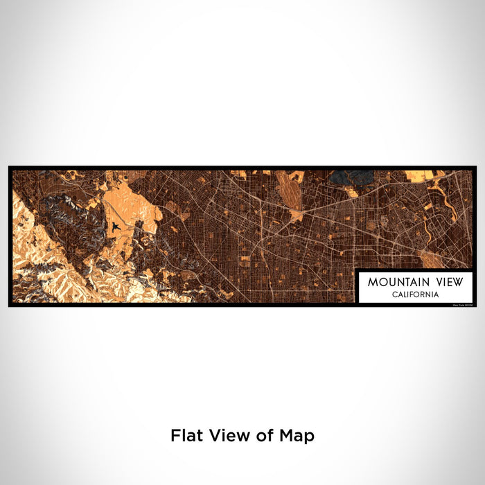 Flat View of Map Custom Mountain View California Map Enamel Mug in Ember