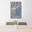 24x36 Mount Baker Washington Map Print Portrait Orientation in Afternoon Style Behind 2 Chairs Table and Potted Plant