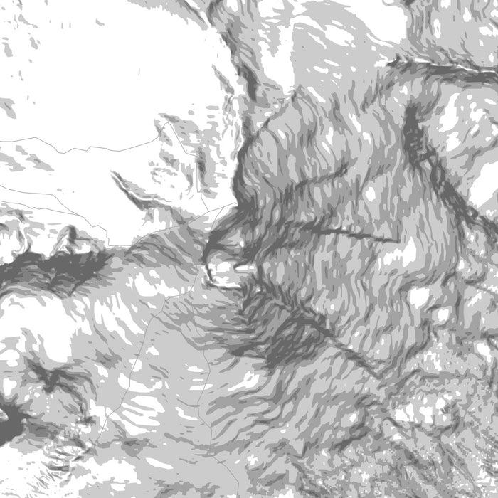 Mount Baker Washington Map Print in Classic Style Zoomed In Close Up Showing Details