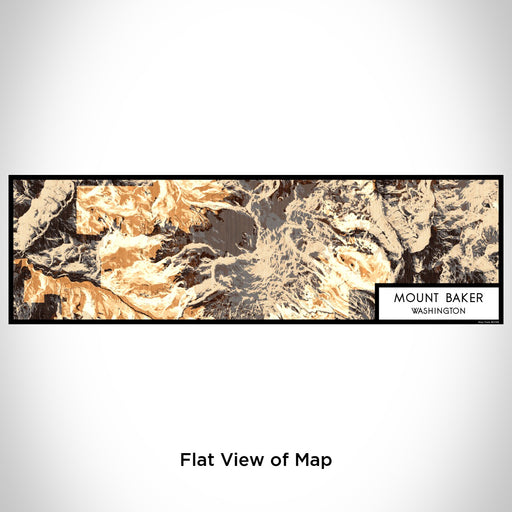Flat View of Map Custom Mount Baker Washington Map Enamel Mug in Ember