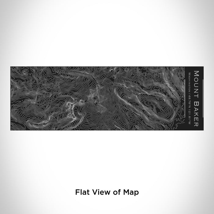 Rendered View of Mount Baker Washington Map Engraving on 10oz Stainless Steel Insulated Cup with Sliding Lid in Black