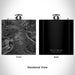 Rendered View of Mount Baker Washington Map Engraving on 6oz Stainless Steel Flask in Black