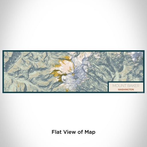 Flat View of Map Custom Mount Baker Washington Map Enamel Mug in Woodblock