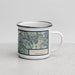 Right View Custom Mount Baker Washington Map Enamel Mug in Woodblock