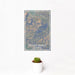 12x18 Mount Diablo California Map Print Portrait Orientation in Afternoon Style With Small Cactus Plant in White Planter