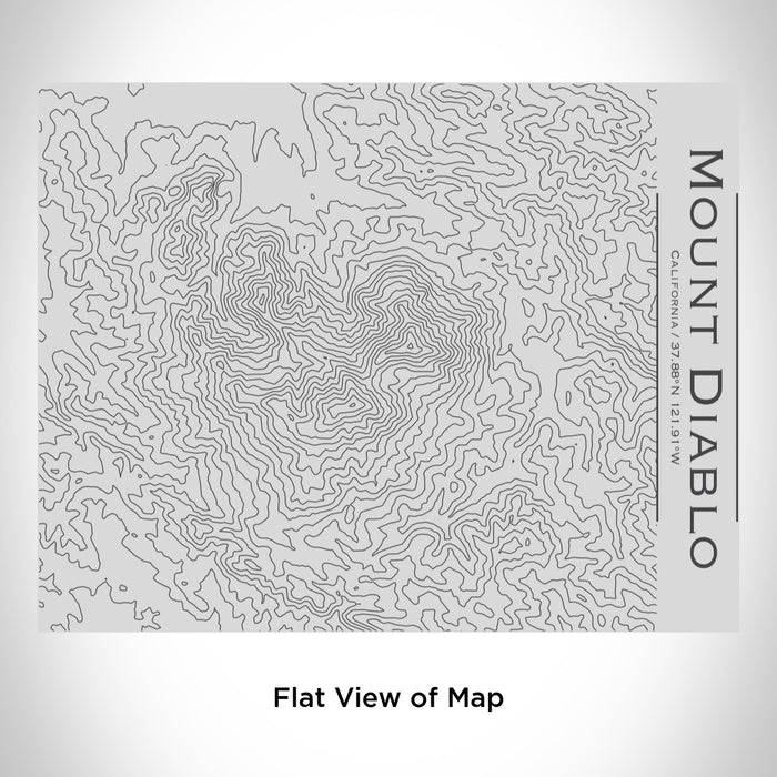 Rendered View of Mount Diablo California Map Engraving on 20oz Stainless Steel Insulated Bottle with Bamboo Top