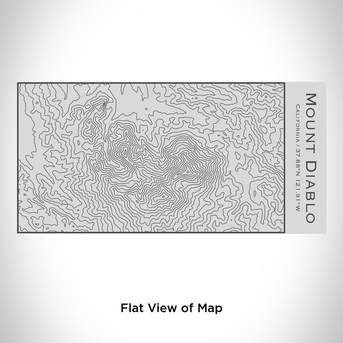 Rendered View of Mount Diablo California Map Engraving on 17oz Stainless Steel Insulated Cola Bottle