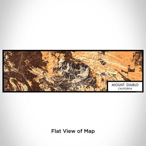 Flat View of Map Custom Mount Diablo California Map Enamel Mug in Ember