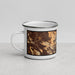 Left View Custom Mount Diablo California Map Enamel Mug in Ember