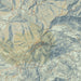 Mount Diablo California Map Print in Woodblock Style Zoomed In Close Up Showing Details