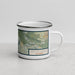Right View Custom Mount Diablo California Map Enamel Mug in Woodblock