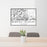 24x36 Mount Elbert Colorado Map Print Lanscape Orientation in Classic Style Behind 2 Chairs Table and Potted Plant
