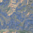 Mount Elbert Colorado Map Print in Afternoon Style Zoomed In Close Up Showing Details