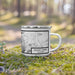 Right View Custom Mount Elbert Colorado Map Enamel Mug in Classic on Grass With Trees in Background