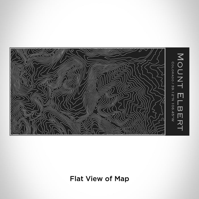 Rendered View of Mount Elbert Colorado Map Engraving on 17oz Stainless Steel Insulated Cola Bottle in Black