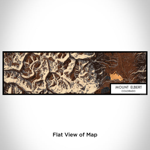 Flat View of Map Custom Mount Elbert Colorado Map Enamel Mug in Ember